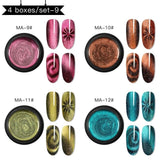 Magnetic 5D Cat Eye UV Gel Nail Polish Magnet Laser Nail Art Varnish Starry Sky Jade Effect Soak Off UV Gel Nail Art Lacquer