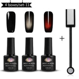 Magnetic 5D Cat Eye UV Gel Nail Polish Magnet Laser Nail Art Varnish Starry Sky Jade Effect Soak Off UV Gel Nail Art Lacquer