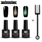Magnetic 5D Cat Eye UV Gel Nail Polish Magnet Laser Nail Art Varnish Starry Sky Jade Effect Soak Off UV Gel Nail Art Lacquer